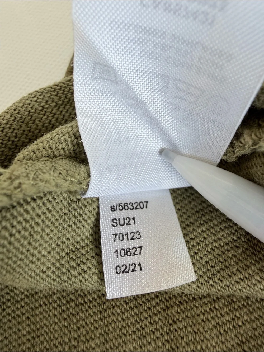 LOFT Olive Green Eyelet Puff Sleeve Cotton Blouse XL Cottagecore